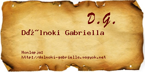 Dálnoki Gabriella névjegykártya